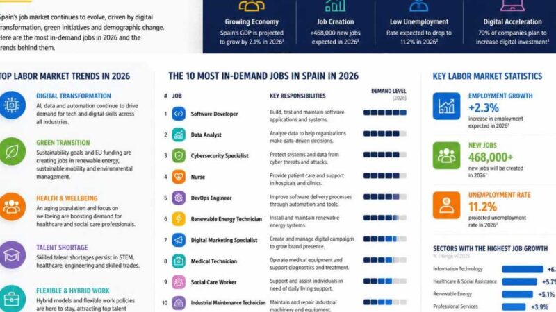 Trabajos mas Solicitados en España en el 2026